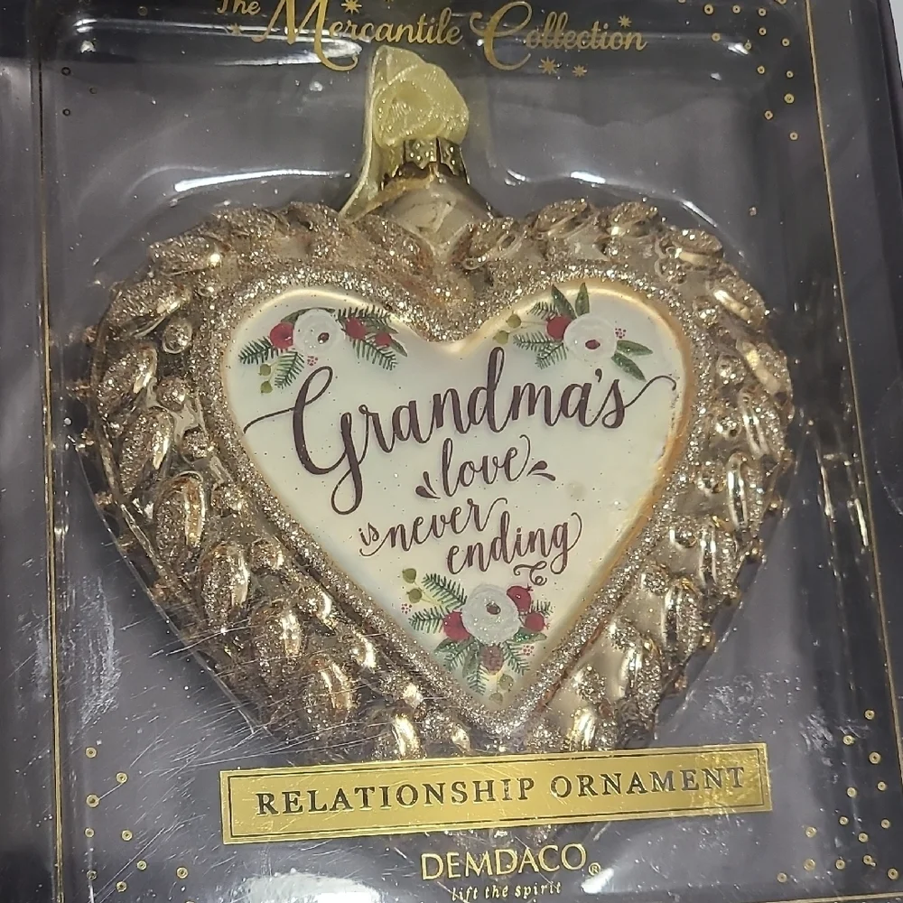 Demdaco Gold Heart Ornament - Grandma's Love Message‎
